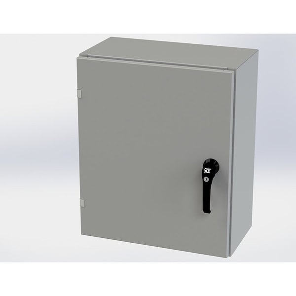1/4 Turn Latch, 3 Point Latch with Padlock/Keylock Handle Electrical Enclosures, 24 in H, 10 in D